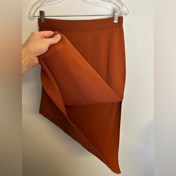 Endless Rose Midi Skirt Slip Hem Size M Bodycon pull on Stretch Fall Old Money - Picture 3 of 10